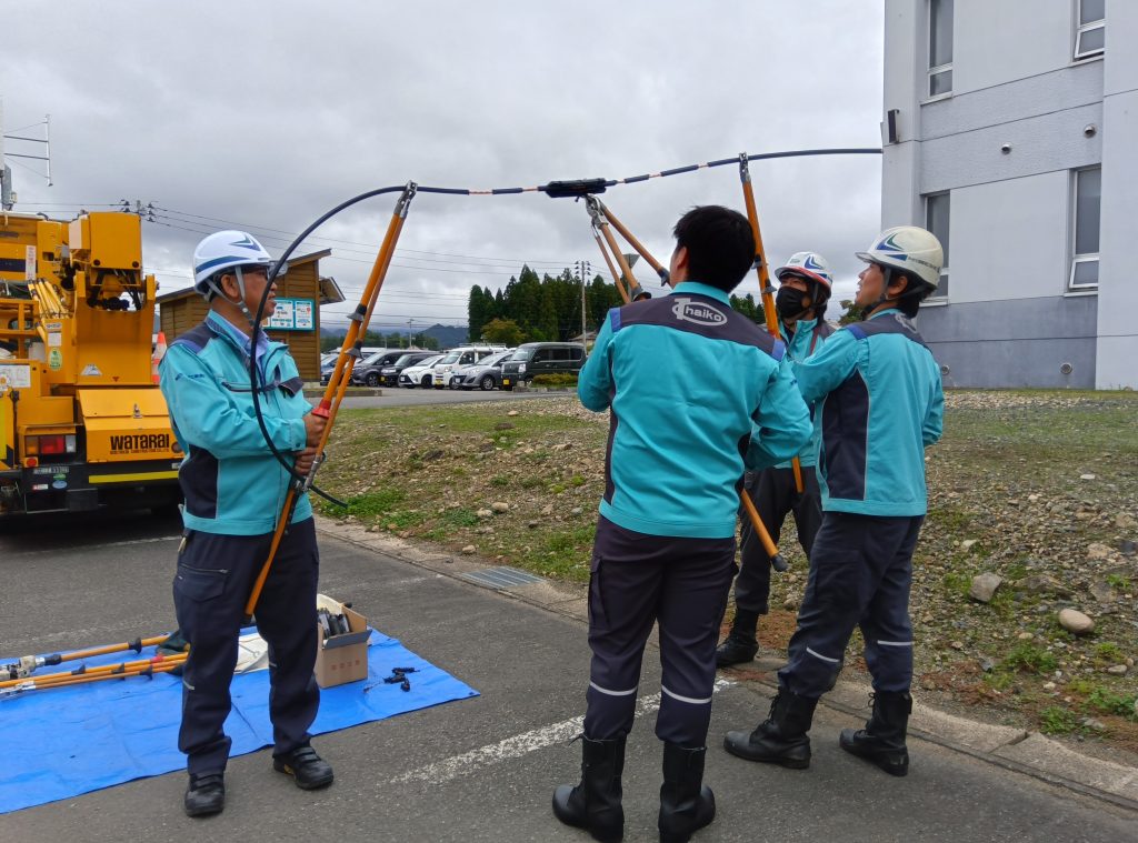 配電事業部の業務体験の様子